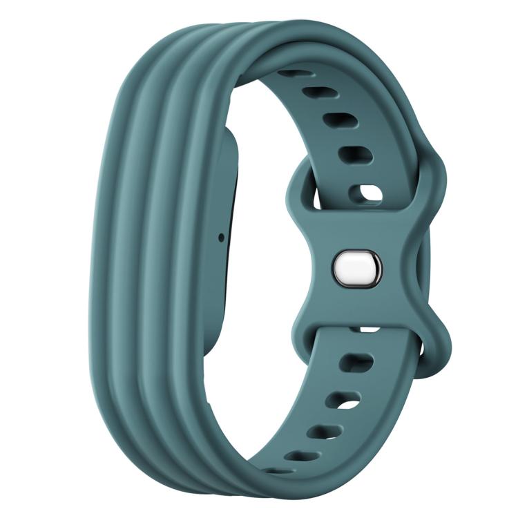 Cinturino in silicone con fibbia a farfalla tinta unita per Google Fitbit Air., Size: L