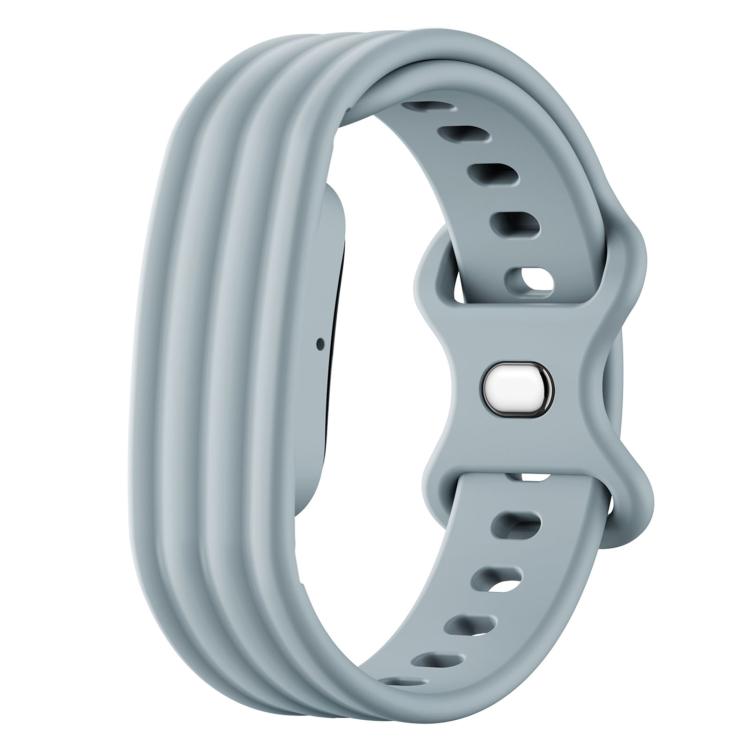 Cinturino in silicone con fibbia a farfalla tinta unita per Google Fitbit Air., Size: L