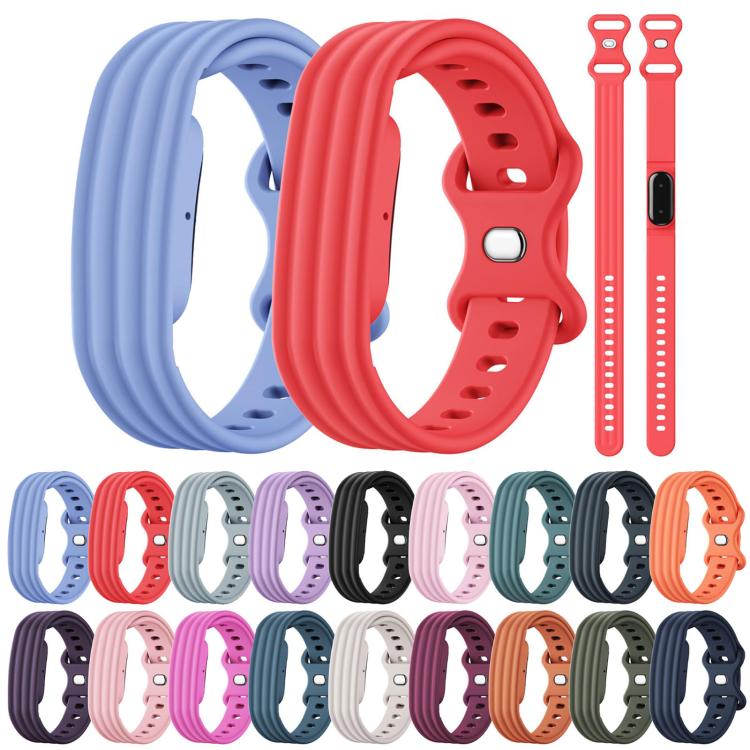 Cinturino in silicone con fibbia a farfalla tinta unita per Google Fitbit Air., Size: S