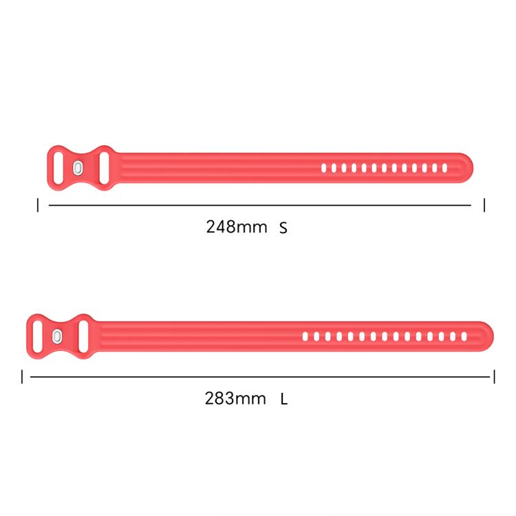 Cinturino in silicone con fibbia a farfalla tinta unita per Google Fitbit Air., Size: S