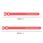 Cinturino in silicone con fibbia a farfalla tinta unita per Google Fitbit Air., Size: L