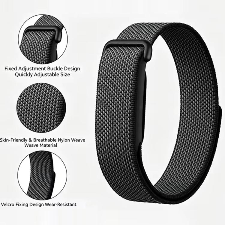 Cinturino per orologio in nylon con chiusura a strappo in velcro., For Google Fitbit Air