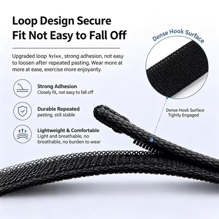 Cinturino per orologio in nylon con chiusura a strappo in velcro., For Google Fitbit Air