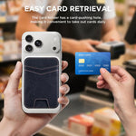 Porta carte magnetico sottile Suteni S7 con strisce a sezione trasversale effetto olio-cera.