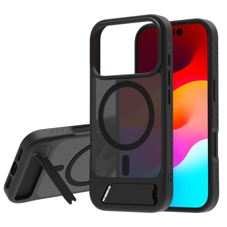 Custodia per telefono magnetica a forma di C con supporto nascosto LeReach Le-Chic Series, For iPhone 17 Pro
