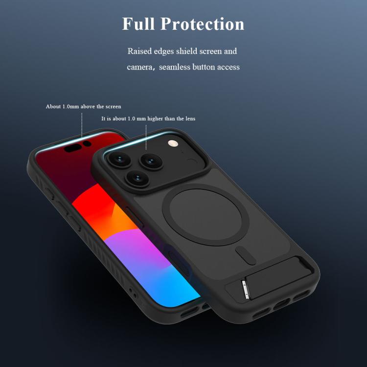 Custodia per telefono magnetica a forma di C con supporto nascosto LeReach Le-Chic Series, For iPhone 17 Pro