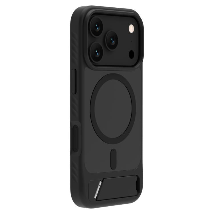Custodia per telefono magnetica a forma di C con supporto nascosto LeReach Le-Chic Series, For iPhone 17 Pro