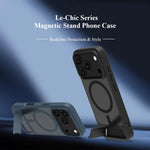 Custodia per telefono magnetica a forma di C con supporto nascosto LeReach Le-Chic Series, For iPhone 17 Pro