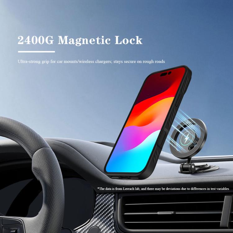 Custodia per telefono magnetica a forma di C con supporto nascosto LeReach Le-Chic Series, For iPhone 17 Pro