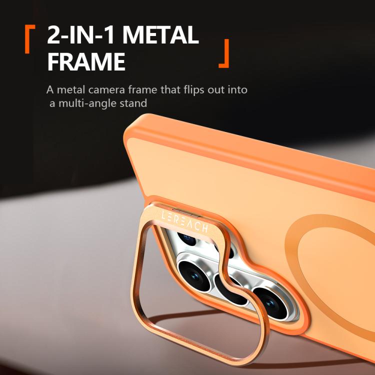 Custodia per telefono magnetica con supporto in metallo LeReach Le-Luster Series per obiettivo., For Galaxy S26 Ultra 5G