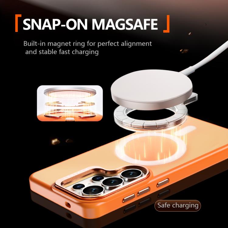 Custodia per telefono magnetica con supporto in metallo LeReach Le-Luster Series per obiettivo., For Galaxy S26 Ultra 5G