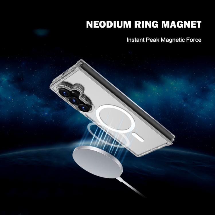 Custodia magnetica antiurto LeReach TOC Clear Series Dual-Composite Armor in TPU + acrilico per telefono, For Galaxy Z Fold8 Ultra 5G, For Galaxy Z Flip8 5G