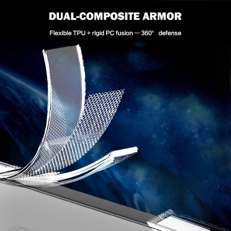 Custodia magnetica antiurto LeReach TOC Clear Series Dual-Composite Armor in TPU + acrilico per telefono, For Galaxy Z Fold8 Ultra 5G, For Galaxy Z Flip8 5G