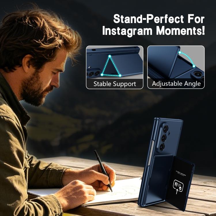 Custodia per telefono con cerniera e porta carte integrato, senza penna., For Galaxy Z Fold8 Ultra 5G