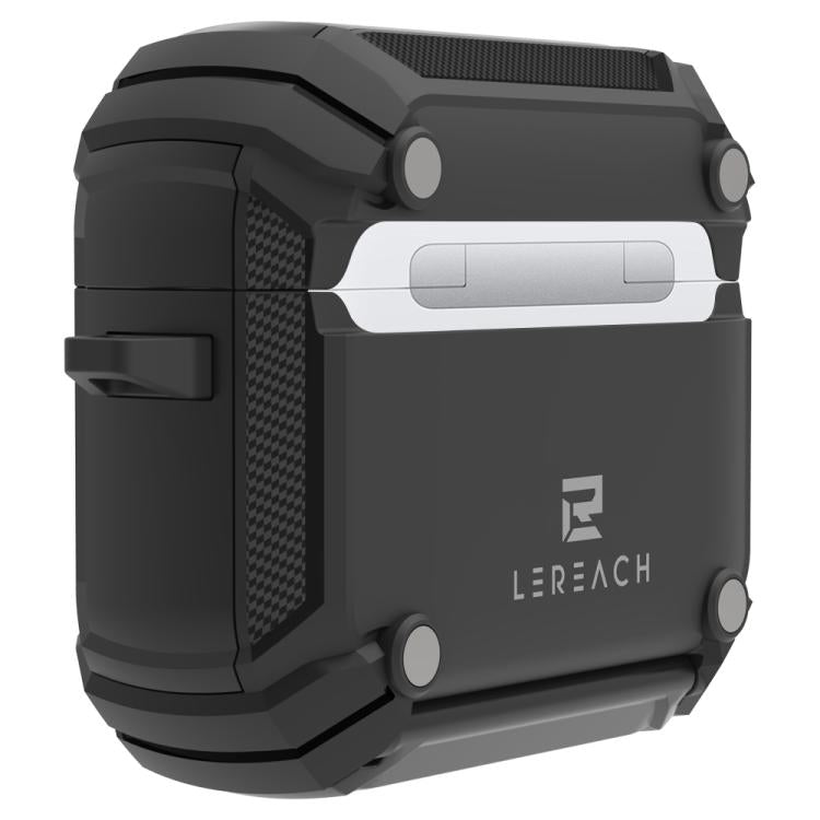 Custodia per auricolari wireless LeReach Mega Series Armor Edition con supporto, For AirPods 4