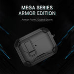 Custodia per auricolari wireless LeReach Mega Series Armor Edition con supporto, For AirPods 4
