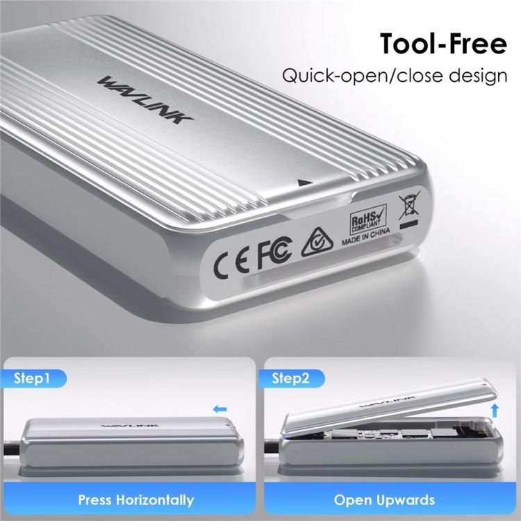 WAVLINK ST406C Case in alluminio per SSD M.2 USB4 40 Gbps