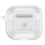 Custodia per auricolari wireless LeReach Mega Series Transparent Edition con gancio, For AirPods 4