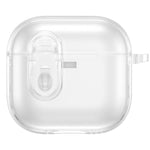 Custodia per auricolari wireless LeReach Mega Series Transparent Edition con gancio, For AirPods 4