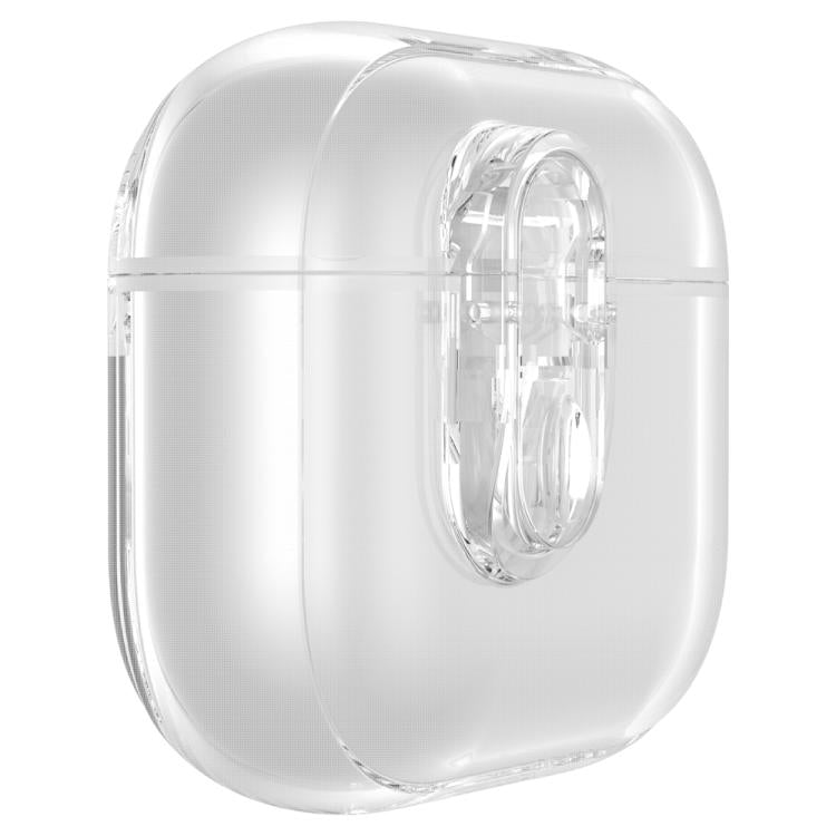 Custodia per auricolari wireless LeReach Mega Series Transparent Edition con gancio, For AirPods 4