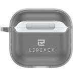 Custodia per auricolari wireless LeReach Mega Series Transparent Edition con gancio, For AirPods 4