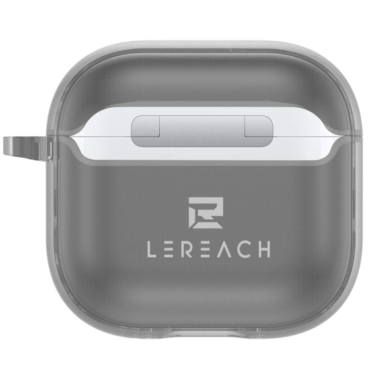 Custodia per auricolari wireless LeReach Mega Series Transparent Edition con gancio, For AirPods 4