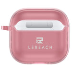 Custodia per auricolari wireless LeReach Mega Series Transparent Edition con gancio, For AirPods 4