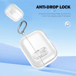 Custodia per auricolari wireless LeReach Mega Series Transparent Edition con gancio, For AirPods 4