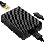 Convertitore di rete RJ45 in lega di alluminio WAVLINK NWU342G, adattatore Ethernet da 10 Gbps
