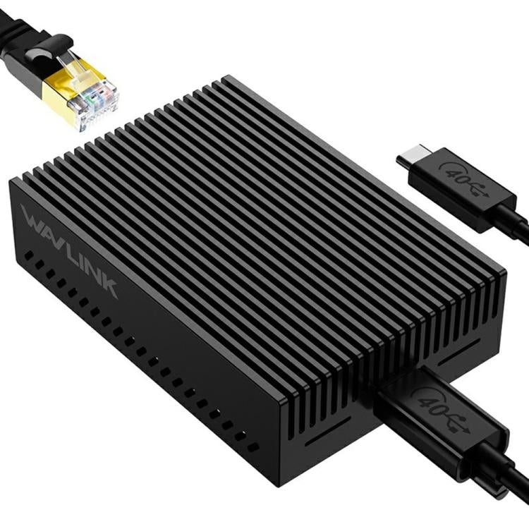 Convertitore di rete RJ45 in lega di alluminio WAVLINK NWU342G, adattatore Ethernet da 10 Gbps