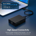Convertitore di rete RJ45 in lega di alluminio WAVLINK NWU342G, adattatore Ethernet da 10 Gbps