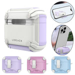 Custodia per auricolari wireless LeReach Mega Series Dawn Armor Edition con supporto, For AirPods 4