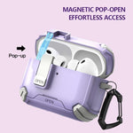 Custodia per auricolari wireless LeReach Mega Series Dawn Armor Edition con supporto, For AirPods 4