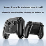 Custodia protettiva rigida antiurto per Steam Controller 2 (2026) in cristallo trasparente.