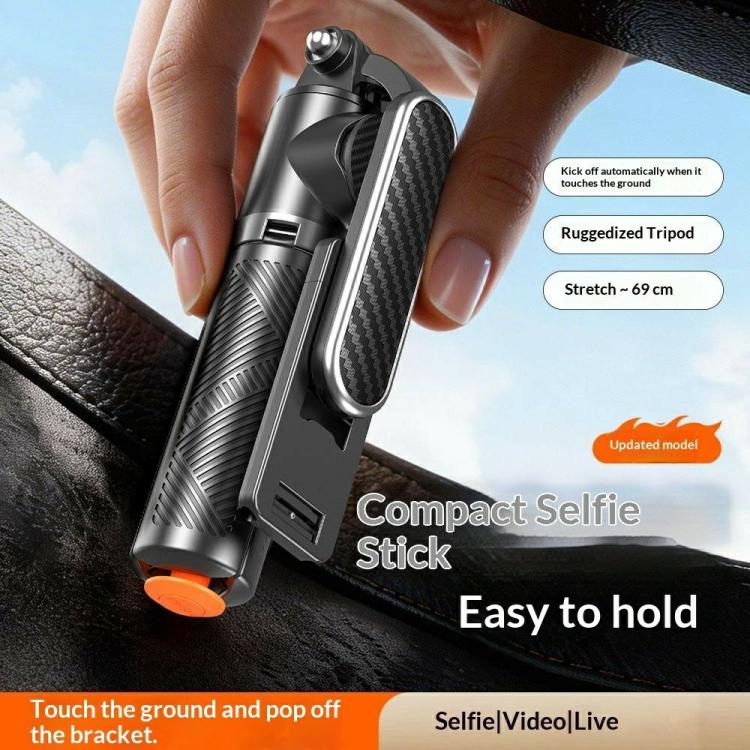 T01S Supporto per telefono con telecomando Bluetooth estensibile 3 in 1 per streaming live, asta per selfie e treppiede, T01S