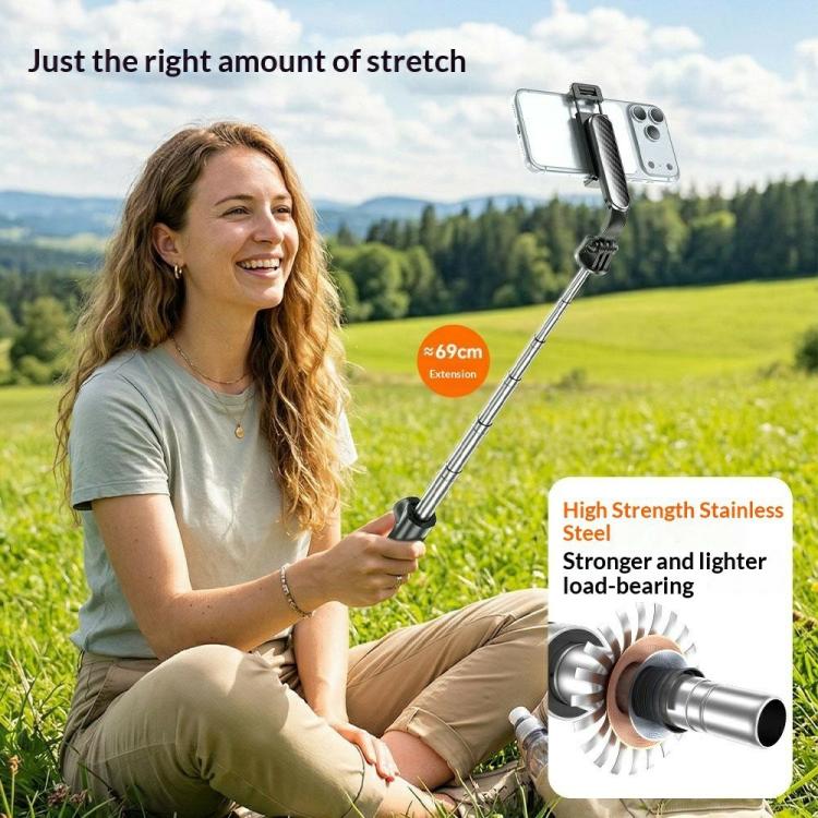T01S Supporto per telefono con telecomando Bluetooth estensibile 3 in 1 per streaming live, asta per selfie e treppiede, T01S