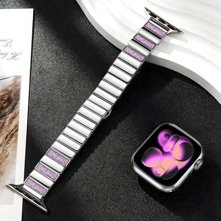 Cinturino per orologio in acciaio inossidabile con chiusura pieghevole a forma di tasti di pianoforte., For Apple Watch 46mm / 49mm / 45mm / 44mm, For Apple Watch 42mm / 41mm / 40mm / 38mm