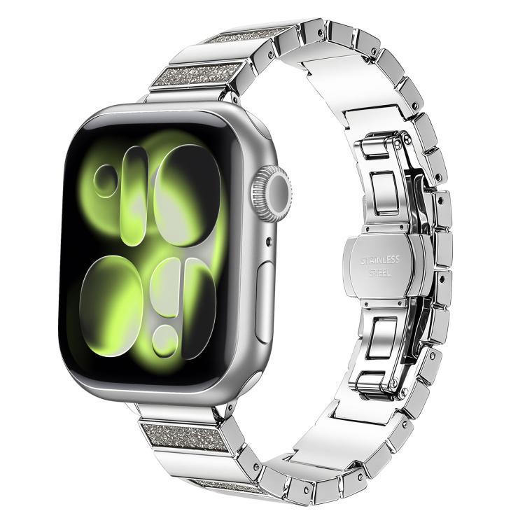 Cinturino per orologio in acciaio inossidabile con chiusura pieghevole a forma di tasti di pianoforte., For Apple Watch 46mm / 49mm / 45mm / 44mm, For Apple Watch 42mm / 41mm / 40mm / 38mm