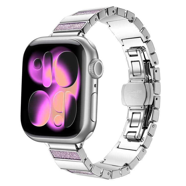 Cinturino per orologio in acciaio inossidabile con chiusura pieghevole a forma di tasti di pianoforte., For Apple Watch 46mm / 49mm / 45mm / 44mm, For Apple Watch 42mm / 41mm / 40mm / 38mm