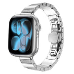 Cinturino per orologio in acciaio inossidabile con chiusura pieghevole a forma di tasti di pianoforte., For Apple Watch 46mm / 49mm / 45mm / 44mm, For Apple Watch 42mm / 41mm / 40mm / 38mm