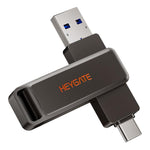 Chiavetta USB HEYGATE L1 2 in 1 USB-A + USB-C /Type-C ad alta velocità, 32GB, 64GB, 128GB, 256GB