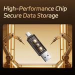Chiavetta USB HEYGATE L1 2 in 1 USB-A + USB-C /Type-C ad alta velocità, 32GB, 64GB, 128GB, 256GB