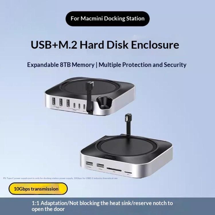 UGREEN CM841-65487 Box esterno 11-in-1 per SSD M.2 NVMe, docking station per Mac Mini M4 / M4 Pro, CM841-65487