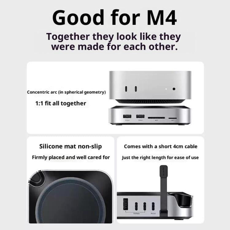 UGREEN CM841-65487 Box esterno 11-in-1 per SSD M.2 NVMe, docking station per Mac Mini M4 / M4 Pro, CM841-65487