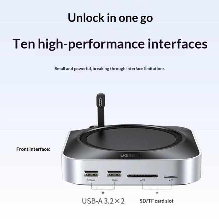 UGREEN CM841-65487 Box esterno 11-in-1 per SSD M.2 NVMe, docking station per Mac Mini M4 / M4 Pro, CM841-65487