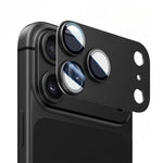 Pellicola protettiva antiriflesso con anello metallico per iPhone