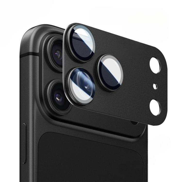 Pellicola protettiva antiriflesso con anello metallico per iPhone