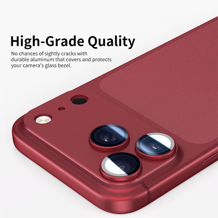Pellicola protettiva antiriflesso con anello metallico per iPhone