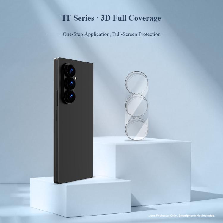 Pellicola in vetro resistente all'usura per obiettivo fotocamera LeReach serie TF 3D Full Coverage Version HD, For Galaxy Z Fold8 5G, For Galaxy Z Fold8 Ultra 5G, For Galaxy Z Flip8 5G, For Galaxy S25 Ultra 5G