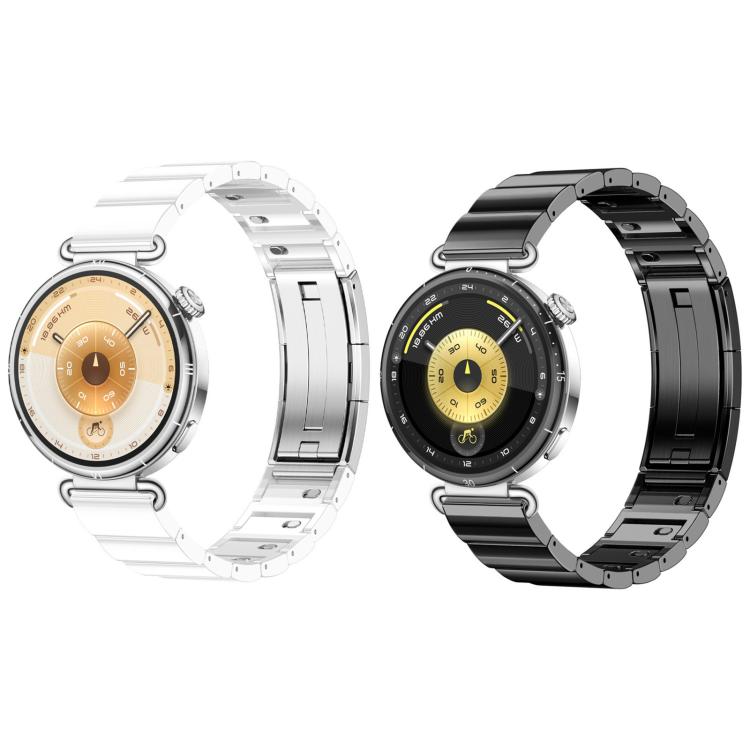 Cinturino per orologio con fibbia pieghevole a doppia pressione e sgancio rapido, in ceramica, con un solo perno, maglia a sgancio, 18mm, 22mm